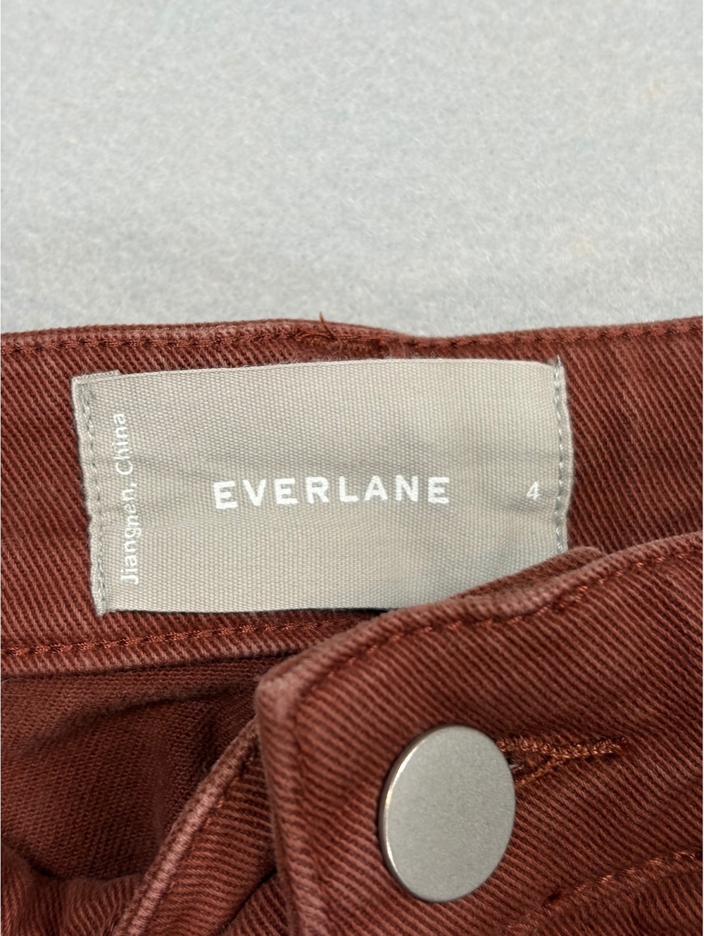 Everlane The Utility Barrel Pant Rosewood Rust Brown Size 4 Fall Viral High Rise - Picture 4 of 12